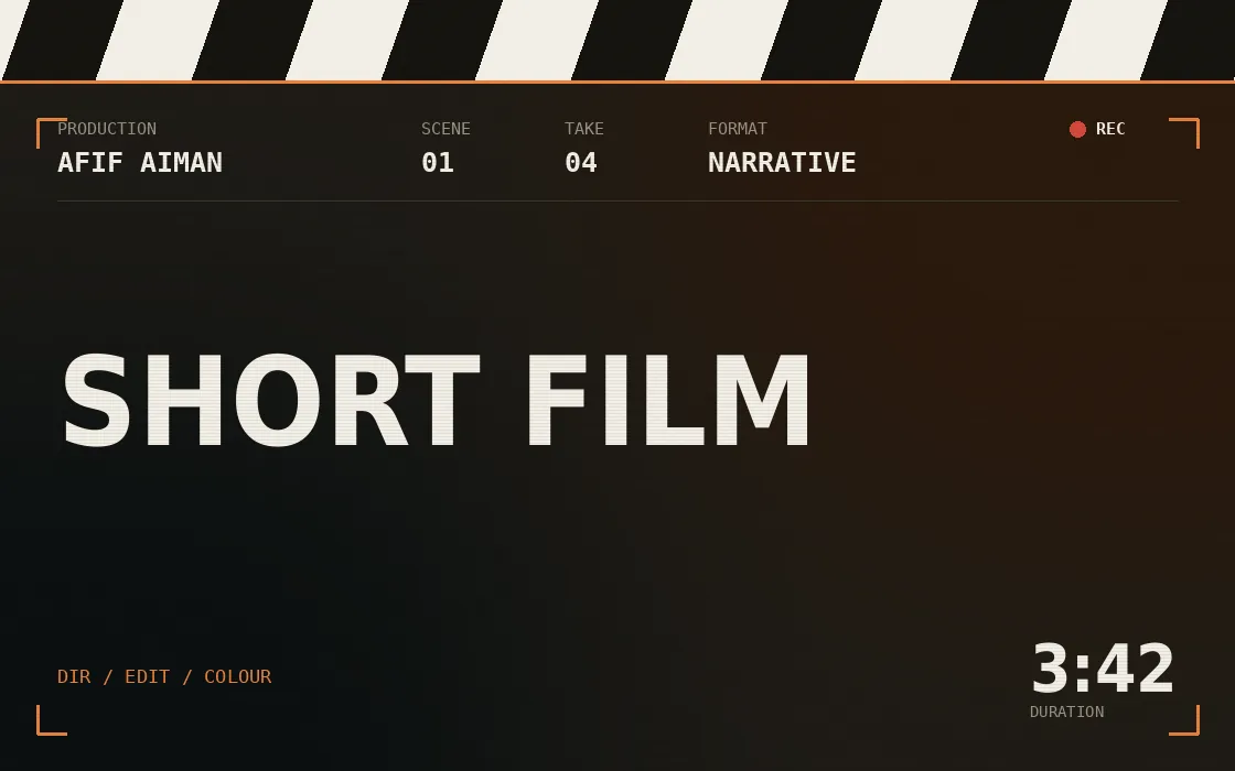Short film — title slate